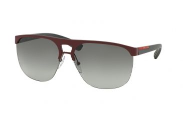 Image of Prada PS53QS Sunglasses TWM3M1-34 - Bordeaux Rubber Frame, Grey Gradient Lenses
