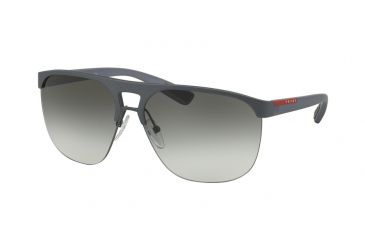Image of Prada PS53QS Sunglasses TWP0A7-34 - Light Grey Rubber Frame, Grey Gradient Lenses
