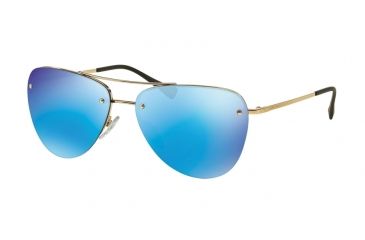 Image of Prada PS53RS Single Vision Prescription Sunglasses PS53RS-ZVN5M2-57 - Lens Diameter 57 mm, Frame Color Pale Gold