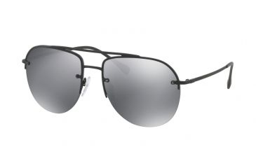 Image of Prada PS53SS Single Vision Prescription Sunglasses PS53SS-DG05L0-59 - Lens Diameter 59 mm, Frame Color Black Rubber
