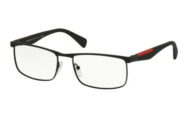 Image of Prada PS54FV Eyeglass Frames DG01O1-53 - Black Rubber Frame