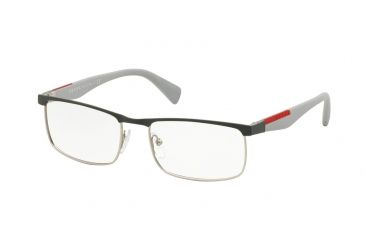 Image of Prada PS54FV Eyeglass Frames TIG1O1-53 - Grey Rubber/Silver Rubber Frame