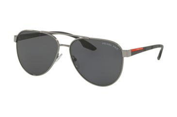 Image of Prada PS54TS Sunglasses 5AV5Z1-58 - Gunmetal Frame, Polar Grey Lenses