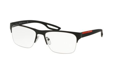 Image of Prada PS55FV Eyeglass Frames 1AB1O1-56 - Black Frame