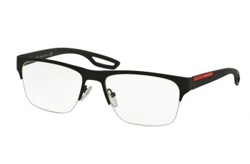 Image of Prada PS55FV Eyeglass Frames DG01O1-54 - Black Rubber Frame