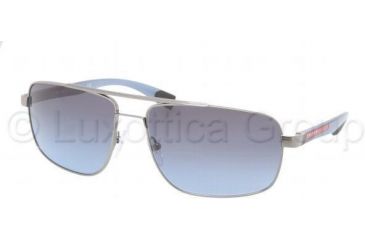 Image of Prada PS55NS Sunglasses 5AV5I1-6016 - Gunmetal Frame, Blue Gray Gradient Lenses