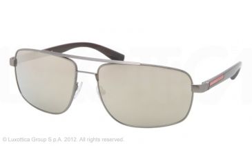 Image of Prada PS55NS Single Vision Prescription Sunglasses PS55NS-7JO1C0-60 - Lens Diameter 60 mm, Frame Color Gunmetal Demi Shiny