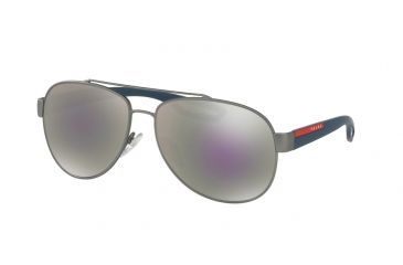 Image of Prada PS55QS Bifocal Prescription Sunglasses PS55QS-DG12E2-59 - Lens Diameter 59 mm, Frame Color Gunmetal Rubber
