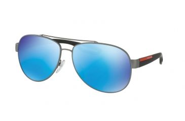 Image of Prada PS55QS Bifocal Prescription Sunglasses PS55QS-DG15M2-62 - Lens Diameter 62 mm, Frame Color Gunmetal Rubber
