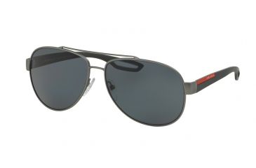 Image of Prada PS55QS Bifocal Prescription Sunglasses PS55QS-DG15Z1-62 - Lens Diameter 62 mm, Frame Color Gunmetal Rubber