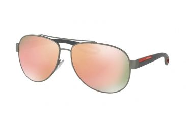 Image of Prada PS55QS Bifocal Prescription Sunglasses PS55QS-DG16Q2-62 - Lens Diameter 62 mm, Frame Color Gunmetal Rubber