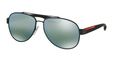 Image of Prada PS55QS Bifocal Prescription Sunglasses PS55QS-TIG4J2-62 - Lens Diameter 62 mm, Frame Color Grey Rubber
