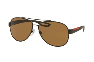 Image of Prada PS55QS Bifocal Prescription Sunglasses PS55QS-UEA5Y1-62 - Lens Diameter 62 mm, Frame Color Brown Rubber