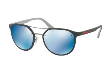 Image of Prada PS55SS Progressive Prescription Sunglasses PS55SS-VIM9P1-53 - Lens Diameter 53 mm, Frame Color Dark Grey/light Grey