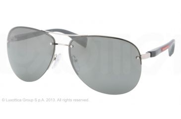 Image of Prada PS 56MS 65 PS56MS Single Vision Prescription Sunglasses PS56MS-1BC7W1-62 - Lens Diameter 62 mm, Frame Color Silver