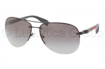 Image of Prada PS56MS Sunglasses 1BO3M1-6214 - Demi Shiny Black Frame, Gray Gradient Lenses