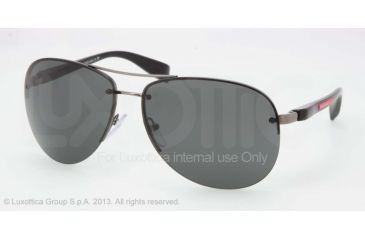 Image of Prada PS 56MS 65 PS56MS Single Vision Prescription Sunglasses PS56MS-5AV1A1-62 - Lens Diameter 62 mm, Frame Color Gunmetal