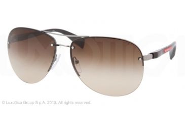 Image of Prada PS 56MS 65 PS56MS Single Vision Prescription Sunglasses PS56MS-5AV6S1-62 - Lens Diameter 62 mm, Frame Color Gunmetal