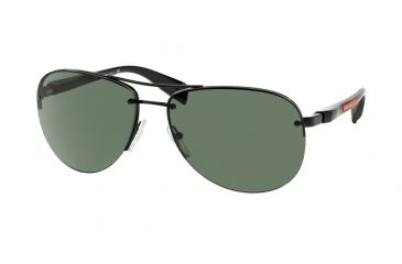 Image of Prada PS 56MS 65 PS56MS Single Vision Prescription Sunglasses PS56MS-7AX3O1-62 - Lens Diameter 62 mm, Frame Color Black