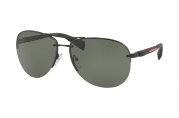 Image of Prada PS 56MS 65 PS56MS Single Vision Prescription Sunglasses PS56MS-DG05X1-65 - Lens Diameter 65 mm, Frame Color Black Rubber