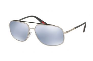 Image of Prada PS56RS Bifocal Prescription Sunglasses PS56RS-QFP5Q0-60 - Lens Diameter 60 mm, Frame Color Grey/steel Rubber
