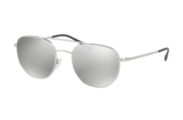 Image of Prada PS56SS Sunglasses 1AP2B0-53 - Matte Silver Frame, Light Grey Mirror Silver Lenses