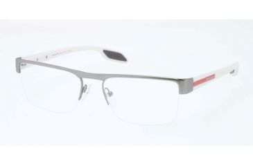 Image of Prada PS57EV Eyeglass Frames 7CQ1O1-51 - Gunmetal Demi Shiny Frame
