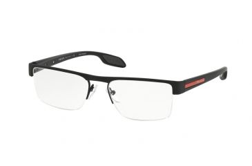 Image of Prada PS57EV Eyeglass Frames DG01O1-51 - Black Rubber Frame