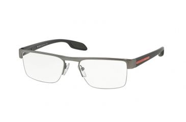Image of Prada PS57EV Eyeglass Frames DG11O1-53 - Gunmetal Rubber Frame