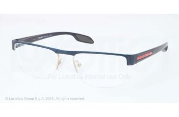 Image of Prada PS57EV Eyeglass Frames SMF1O1-51 - Gold/blue Demi Shiny Frame