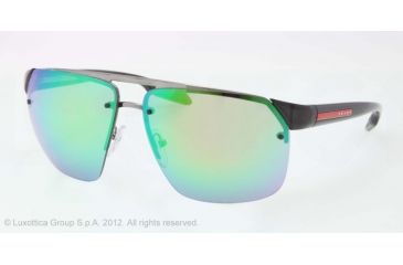 Image of Prada PS57OS Single Vision Prescription Sunglasses PS57OS-5AV1M2-64 - Lens Diameter 64 mm, Frame Color Gunmetal