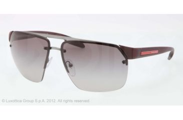 Image of Prada PS57OS Single Vision Prescription Sunglasses PS57OS-7CQ3M1-64 - Lens Diameter 64 mm, Frame Color Gunmetal Demi Shiny