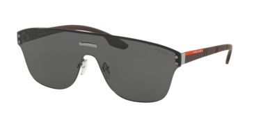 Image of Prada PS57TS Sunglasses 5S05S0-43 - Gunmetal Frame, Grey Lenses