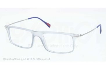 Image of Prada RED FEATHER PS03EV Eyeglass Frames ROT1O1-51 - Light Grey Demi Shiny Frame