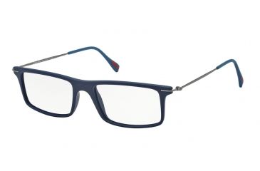 Image of Prada RED FEATHER PS03EV Eyeglass Frames TFY1O1-51 - Blue Rubber Frame