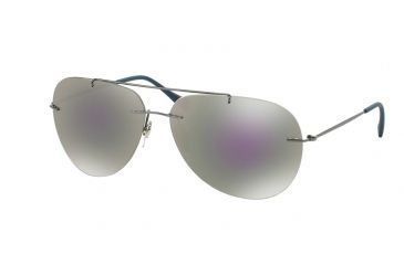 Image of Prada RED FEATHER PS50PS Bifocal Prescription Sunglasses PS50PS-5AV2E2-63 - Lens Diameter 63 mm, Frame Color Gunmetal