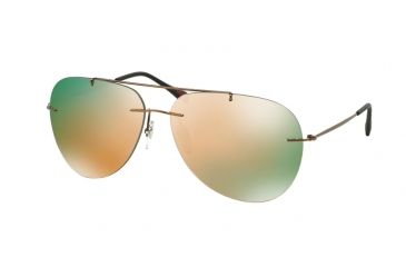 Image of Prada RED FEATHER PS50PS Bifocal Prescription Sunglasses PS50PS-ROU2D2-63 - Lens Diameter 63 mm, Frame Color Cocoa Demi Shiny