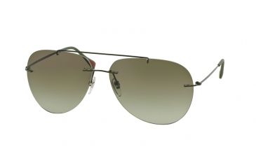 Image of Prada RED FEATHER PS50PS Bifocal Prescription Sunglasses PS50PS-ROV4M1-60 - Lens Diameter 60 mm, Frame Color Military Green Demi Shiny