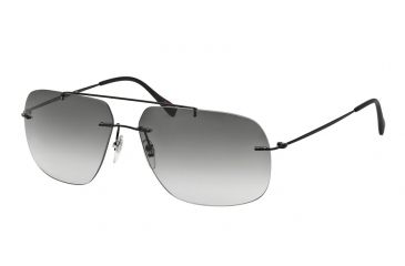 Image of Prada RED FEATHER PS55PS Single Vision Prescription Sunglasses PS55PS-1BO0A7-63 - Lens Diameter 63 mm, Frame Color Matte Black