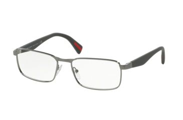 Image of Prada RUBBERMAX PS51GV Bifocal Prescription Eyeglasses 5AV1O1-52 - Gunmetal Shiny/rubber Frame