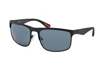 Image of Prada RUBBERMAX PS56PS Single Vision Prescription Sunglasses PS56PS-DG05Z1-60 - Lens Diameter 60 mm, Frame Color Black Rubber