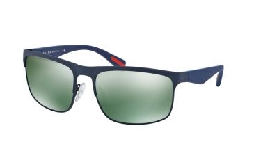 Image of Prada RUBBERMAX PS56PS Single Vision Prescription Sunglasses PS56PS-TFY3C0-60 - Lens Diameter 60 mm, Frame Color Blue Rubber