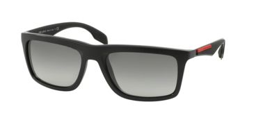Image of Prada SLICE PS02PS Bifocal Prescription Sunglasses PS02PS-1BO3M1-57 - Lens Diameter 57 mm, Frame Color Black Demi Shiny