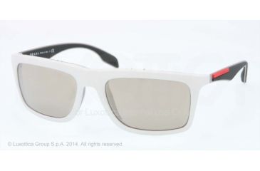 Image of Prada SLICE PS02PS Bifocal Prescription Sunglasses PS02PS-AAI1C0-57 - Lens Diameter 57 mm, Frame Color White Demi Shiny