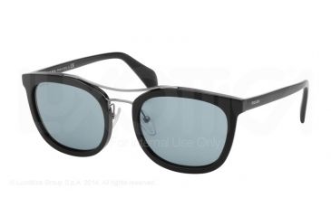 Image of Prada SOCIETY PR17QS Single Vision Prescription Sunglasses PR17QS-1AB3C2-52 - Lens Diameter 52 mm, Frame Color Black
