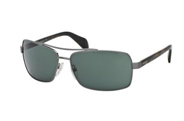 Image of Prada SOCIETY PR55QS Bifocal Prescription Sunglasses PR55QS-75S3O1-63 - Lens Diameter 63 mm, Frame Color Brushed Gunmetal
