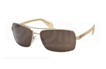 Image of Prada SOCIETY PR55QS Bifocal Prescription Sunglasses PR55QS-MA18C1-63 - Lens Diameter 63 mm, Frame Color Brushed Pale Gold