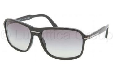 Image of Prada Bifocal Sunglasses PR02NS with Lined Bi-Focal Rx Prescription Lenses PR02NS-1AB3M1-6116 - Frame Color: Black, Lens Diameter: 61 mm