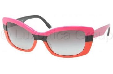 Image of Prada Bifocal Sunglasses PR03NS with Lined Bi-Focal Rx Prescription Lenses PR03NS-DAO3M1-5718 - Lens Diameter: 57 mm, Frame Color: Fuxia / Black / Orange
