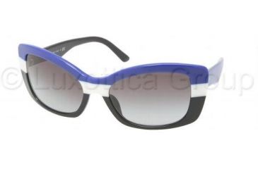 Image of Prada Bifocal Sunglasses PR03NS with Lined Bi-Focal Rx Prescription Lenses PR03NS-DAQ3M1-5718 - Lens Diameter: 57 mm, Frame Color: Blue / Ivory / Black